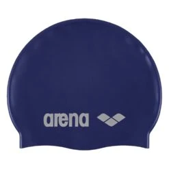 Schwimmkappe Arena Classic Silicone Dunkelblau/silber