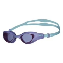 Arena The One Damen Schwimmbrille Blau/lila Mit Getönten Violetten Gläsern