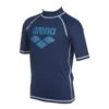 Arena Rash Vest Jungen Schwimmshirt Kurzarm Blau