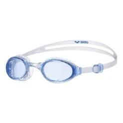 Arena Air Soft Schwimmbrille Weiß Mit Blauen Gläsern