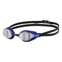 Arena Air Speed Schwimmbrille Schwarz/dunkelblau Mit Verspiegelten Gläsern