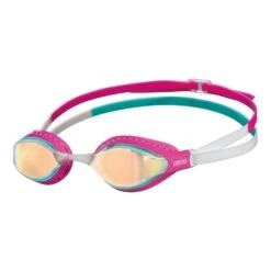 Arena Air Speed Schwimmbrille Pink Mit Gold-verspiegelten Gläsern