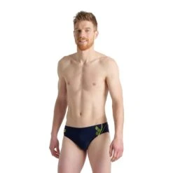 Arena Briff Badehose Marineblau/gelb