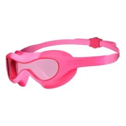Arena Spider Mask Kinder Schwimmbrille Blau Mit Rosanem Glas