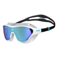 Arena The One Schwimmbrille Weiß/schwarz Mit Verspiegelten Gläsern Blau