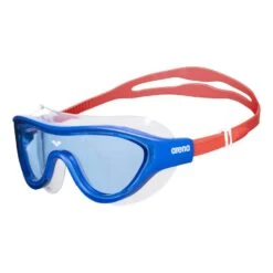 Arena The One Kinder Schwimmbrille Rot/blau Mit Transparenten Gläsern Blau