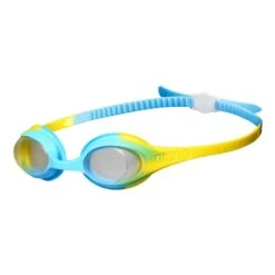 Arena Spider Kinder Schwimmbrille Gelb/blau Mit Transparenten Gläsern