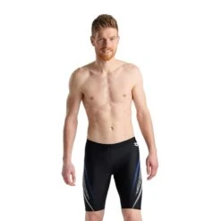 Arena Graphic Jammer Badehose Schwarz/blau/weiß