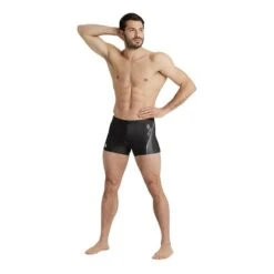 Arena Graphic Style Badehose Schwarz/weiß