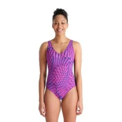 Arena Cloe Damen Badeanzug Rosa/marineblau